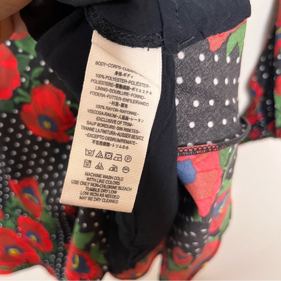 Free People Women's Morning Light Floral Print Ruched Casual Dress Mini Size 0 - Picture 13 of 15